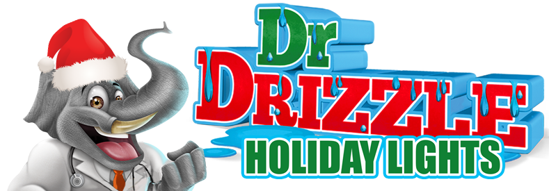 Logo of Dr. Drizzle Holiday Lights, Long Island holiday lighting company